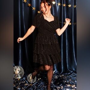 NWT Ivy city Kayla dress in black 1X